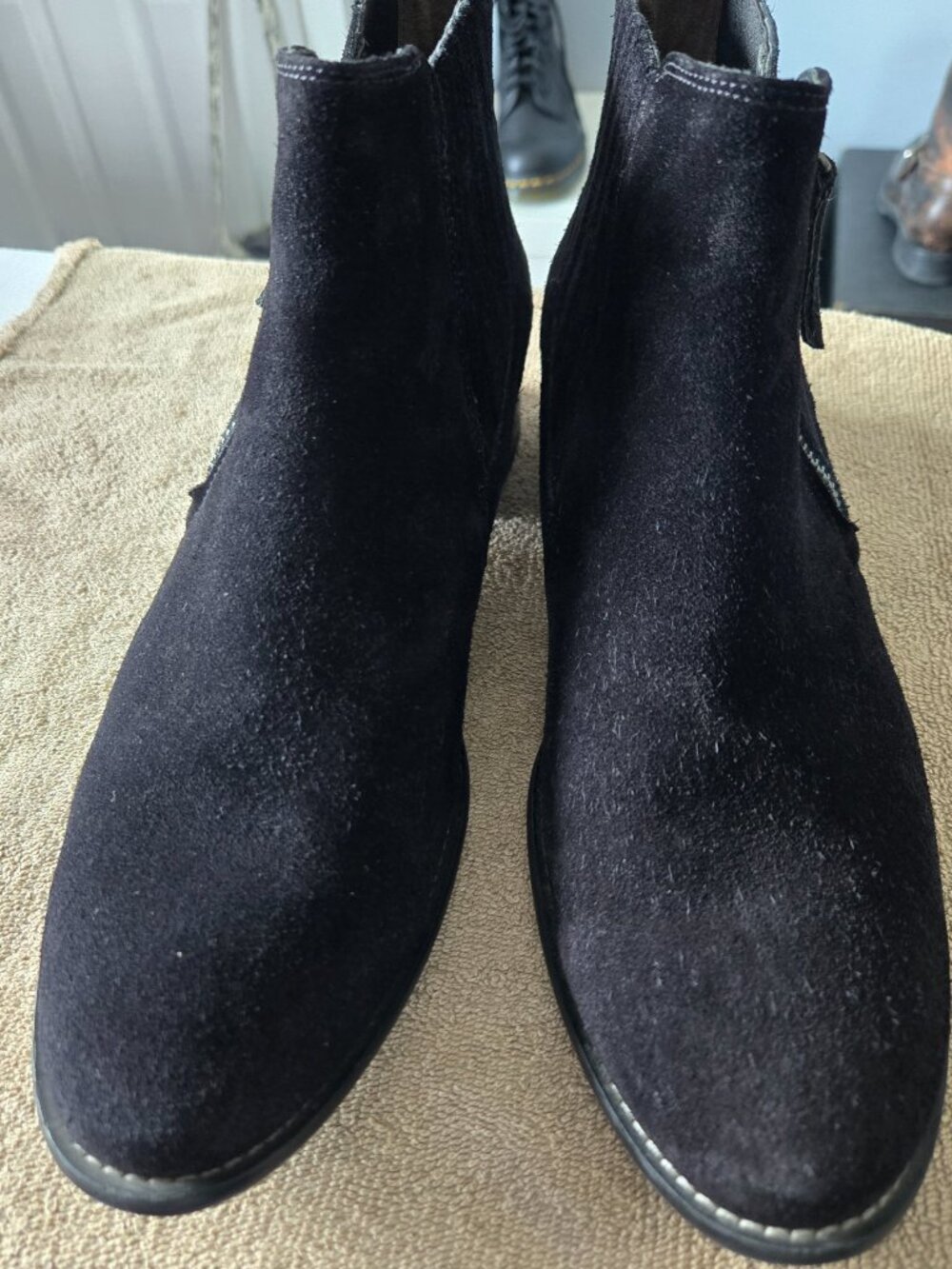 Paul Green Boots Women’s Size 10 (US), 7.5 (UK) Natalie Black Suede Booties - Picture 2 of 14